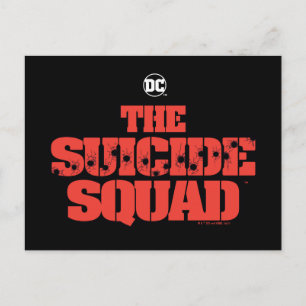 Postal The Suicide Squad   Logotipo Rojo y Negro