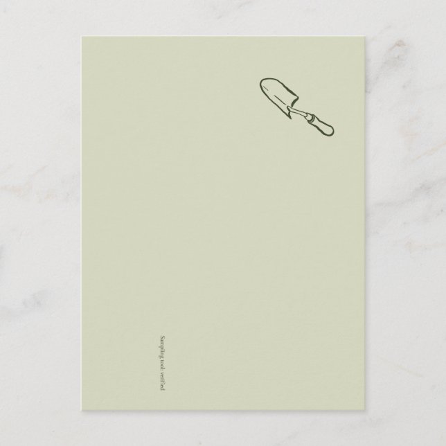 Postal The Trowel -Botanists Pause- Minimalist (Anverso)