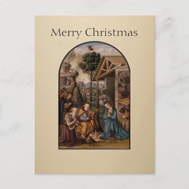 Postal The Virgin Mary and Baby Jesus Christmas Greetings (Anverso)
