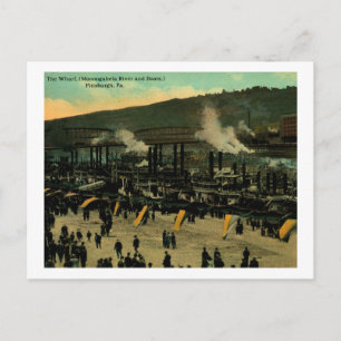 Postal The Wharf, Pittsburgh, Pennsylvania Vintage