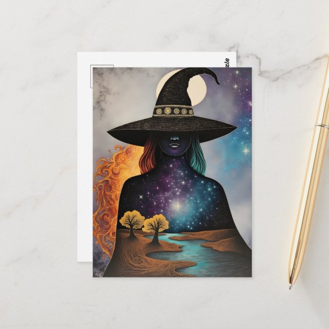 Postal The Witch Protector of Nature (Anverso/Reverso In Situ)