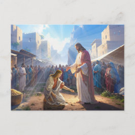 Postal The Woman Healed by Faith