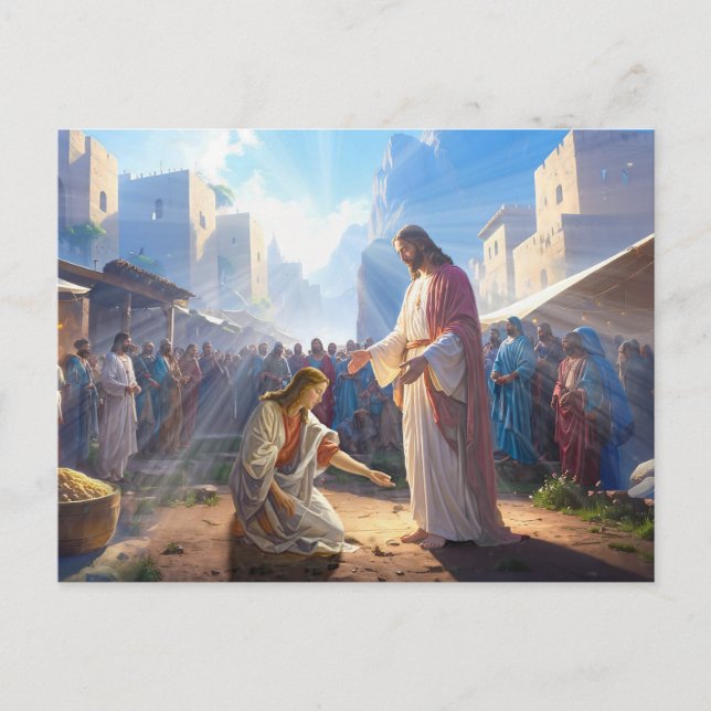 Postal The Woman Healed by Faith (Anverso)