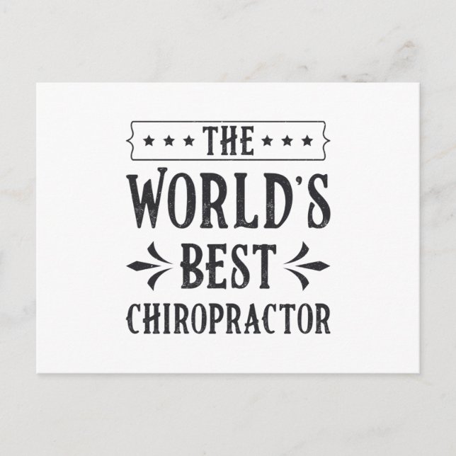 Postal The World's Best Chiropractor Chiropractic Spine (Anverso)