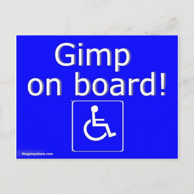 Postal thegimpstore.com (Anverso)