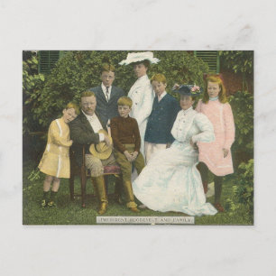 Postal Theo. Roosevelt y su familia