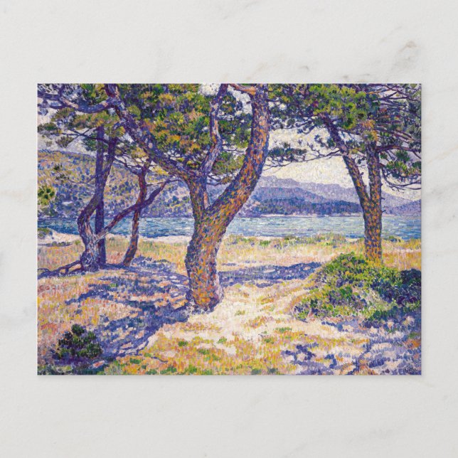 Postal Theo Van Rysselberghe El Mediterráneo en Le Lava (Anverso)