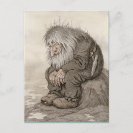 Postal Theodor Kittelsen Troll se pregunta cómo de antigu