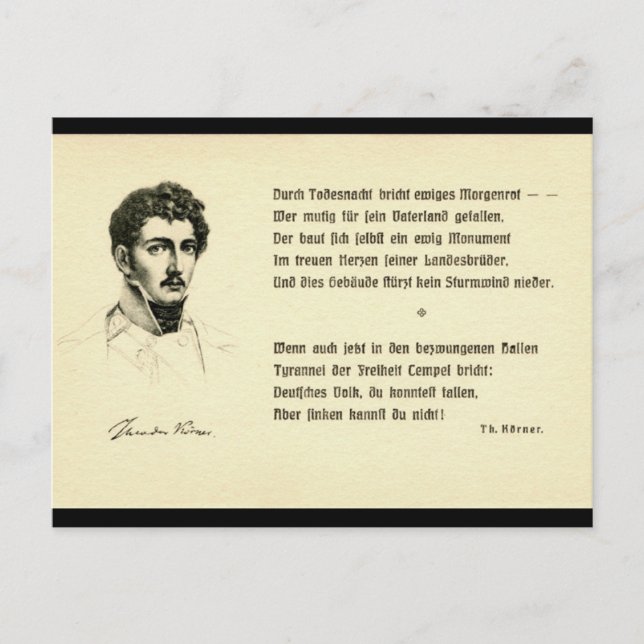 Postal Theodor Körner (Anverso)