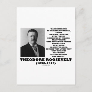 Postal Theodore Roosevelt se atreve a triunfar cosas pode