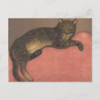 Théophile Steinlen | Invierno: Gato en un colchón