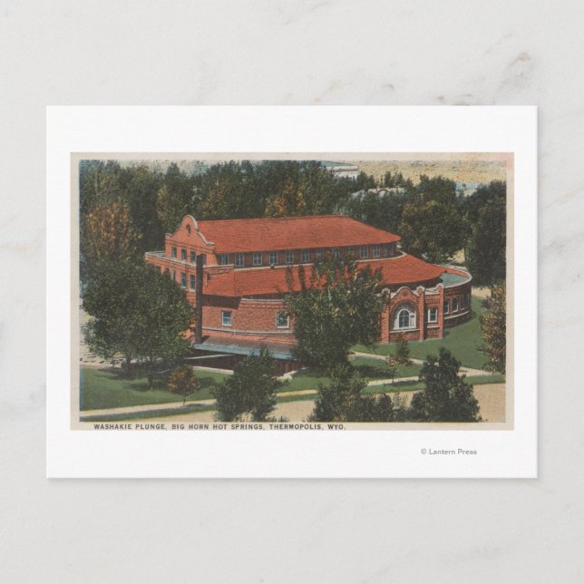 Postal Thermopolis, WY - Vista de Washakie Plunge (Anverso)