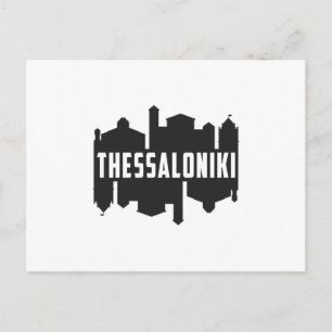 Postal Thessaloniki Grecia Cielo Skyline Divertida idea d