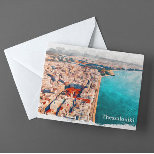 Postal Thessaloniki Grecia Vista panorámica