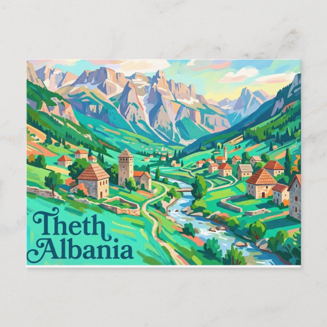 Postal Theth Albania (Anverso)