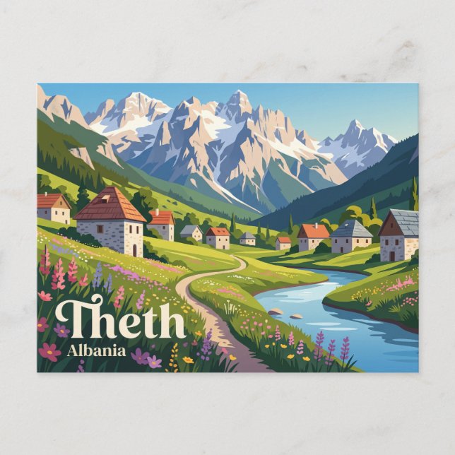 Postal Theth Albania (Anverso)