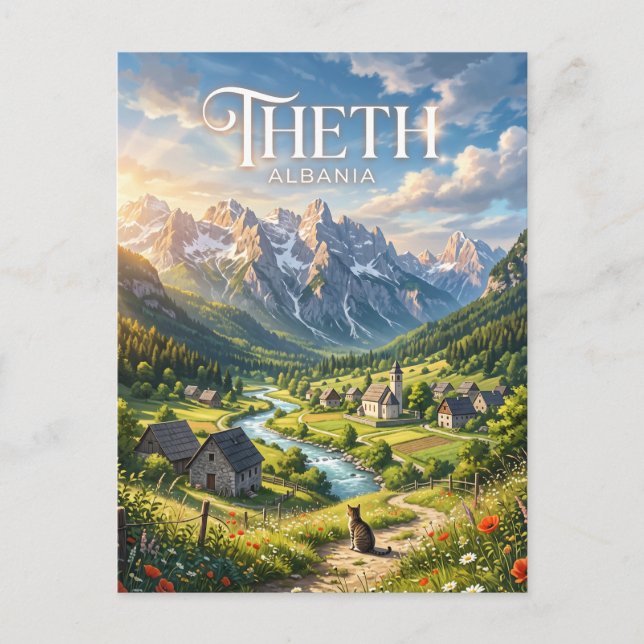 Postal Theth Albania (Anverso)