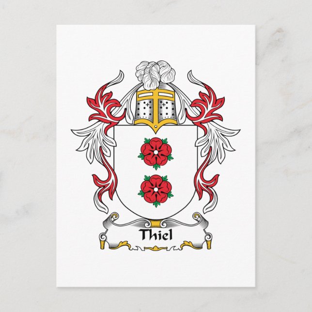 Postal Thiel Family Crest (Anverso)