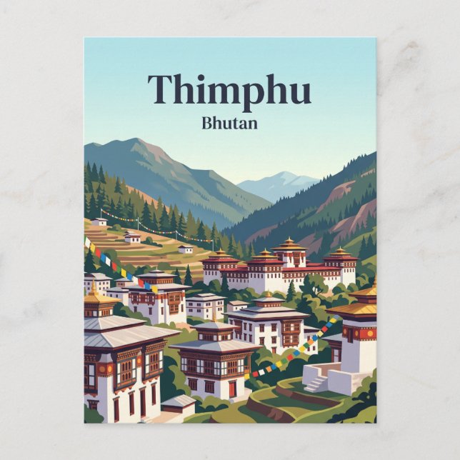 Postal Thimphu, Bután (Anverso)