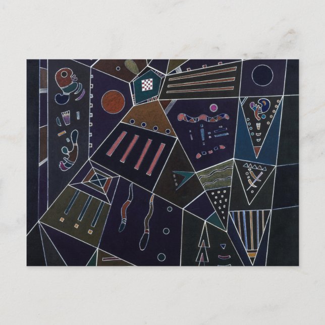 Postal Thin Thread, 1943 por Wassily Kandinsky (Anverso)