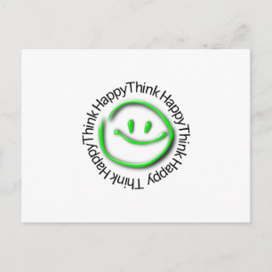 Postal Think Happy (edición de neón verde)