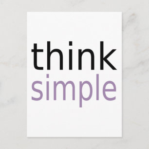 Postal Think Simple (edición púrpura)