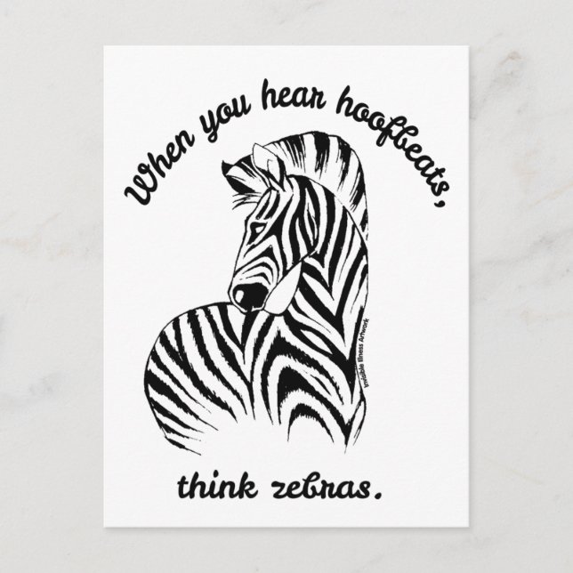 Postal Think Zebras (Anverso)
