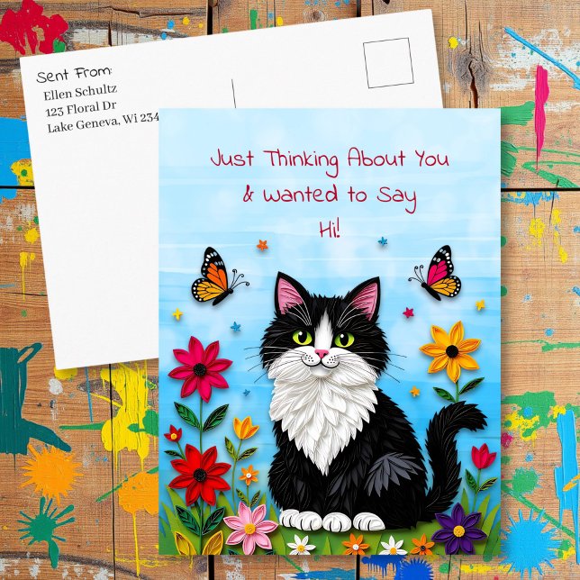 Postal Thinking About You | Saying Hi Personalized (Subido por el creador)