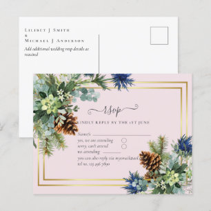 Postal Thistle azul invernal Eucalyptus Boda Wonderland