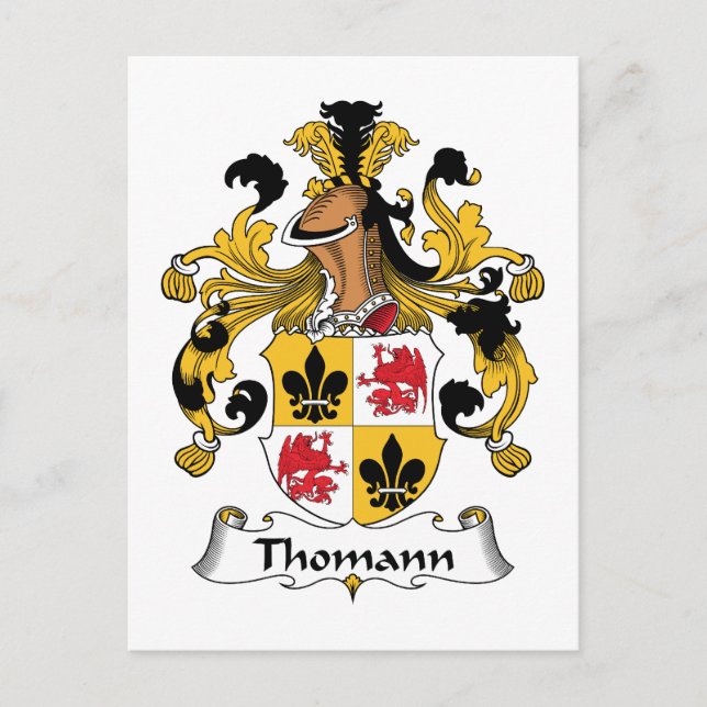Postal Thomann Family Crest (Anverso)