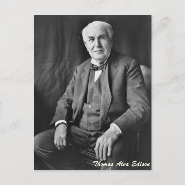 Postal Thomas Alva Edison (Anverso)