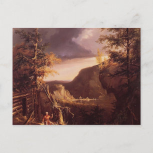 Postal Thomas Cole - Daniel Boone sentado en la puerta