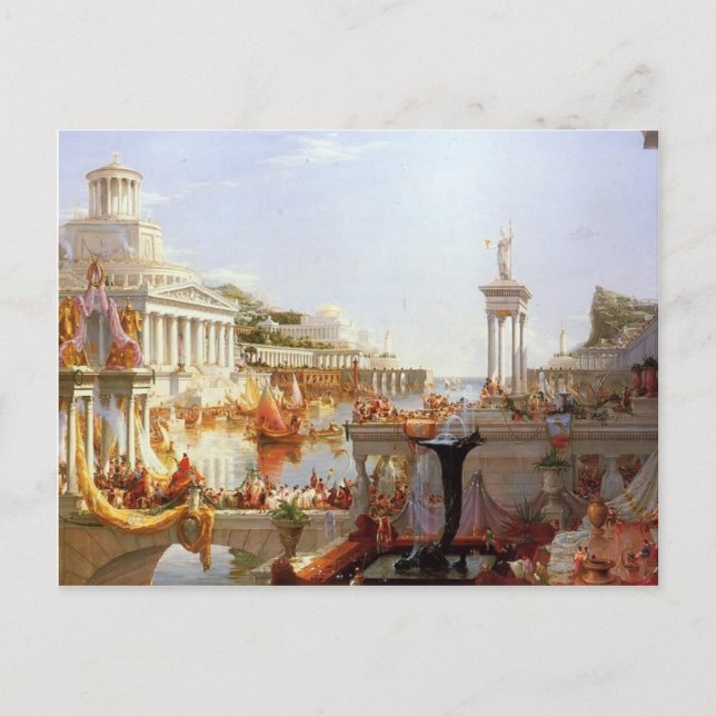 Postal Thomas Cole - El consumo del imperio (Anverso)