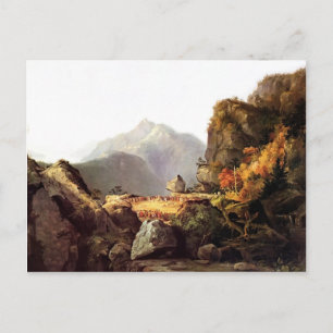Postal Thomas Cole - Escena de 'El último de los mohicano