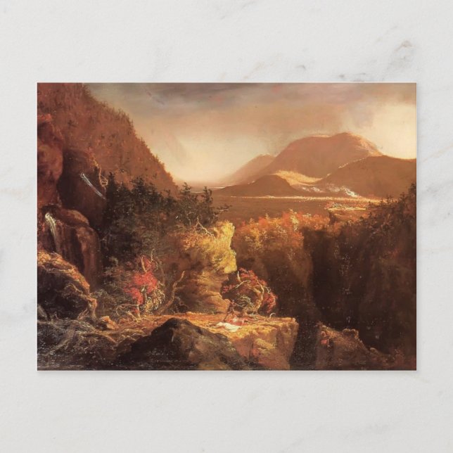 Postal Thomas Cole - Paisaje con figuras (Anverso)