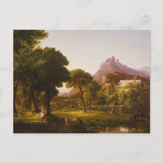 Postal Thomas Cole - Sueño de arcadia (Anverso)