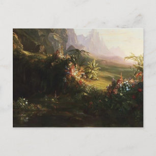Postal Thomas Cole-The Voyage of Life: Infancia (detalle)