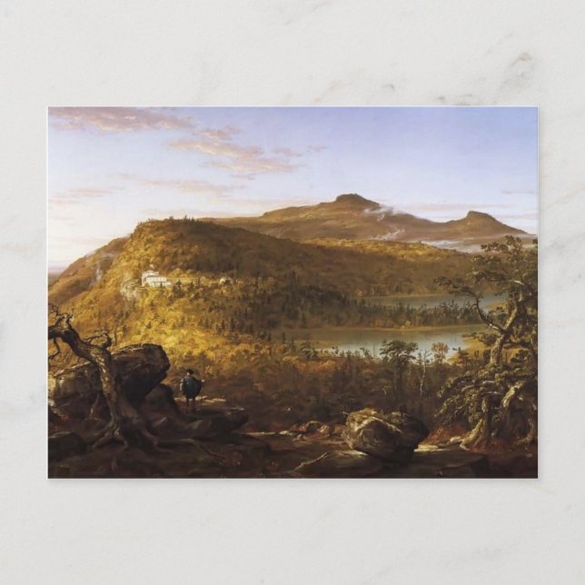 Postal Thomas Cole-View de los dos lagos y la casa de mon (Anverso)