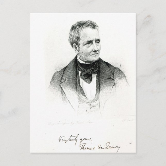 Postal Thomas de Quincey (Anverso)