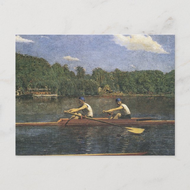 Postal Thomas Eakins Biglin Brothers Carreras (Anverso)