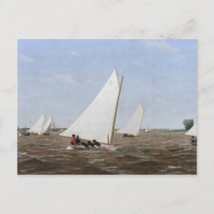 Postal Thomas Eakins - Carreras de veleros en Delaware