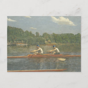 Postal Thomas Eakins - La Carreras de los hermanos Biglin