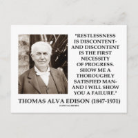 Thomas Edison Inquietud Descontento Progreso