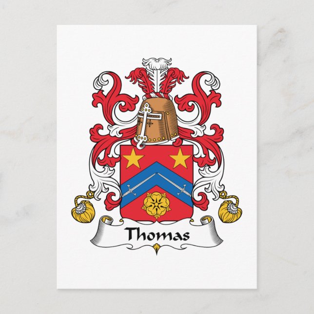 Postal Thomas Family Crest (Anverso)