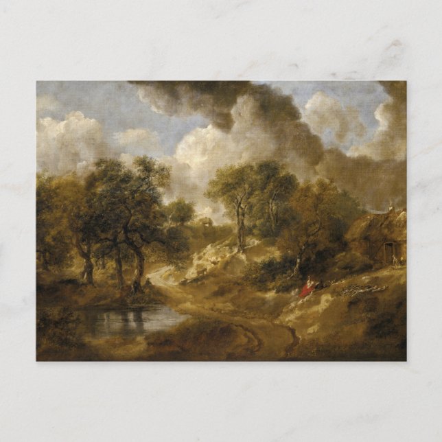 Postal Thomas Gainsborough - Paisaje en Suffolk (Anverso)