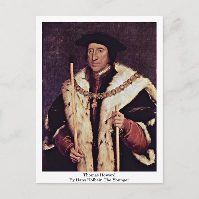 Postal Thomas Howard Por Hans Holbein The Younger (Anverso)