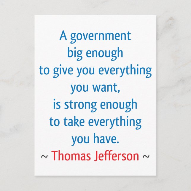 Postal Thomas Jefferson #1 (Anverso)