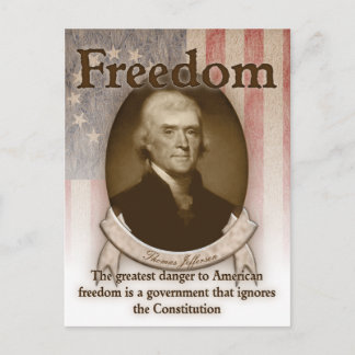 Postal Thomas Jefferson - libertad