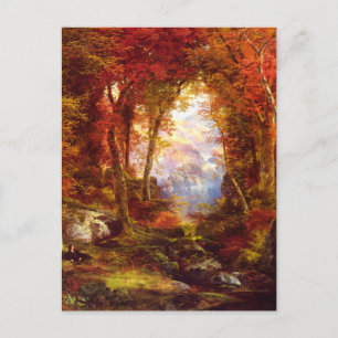 Postal Thomas Moran - Bajo los árboles