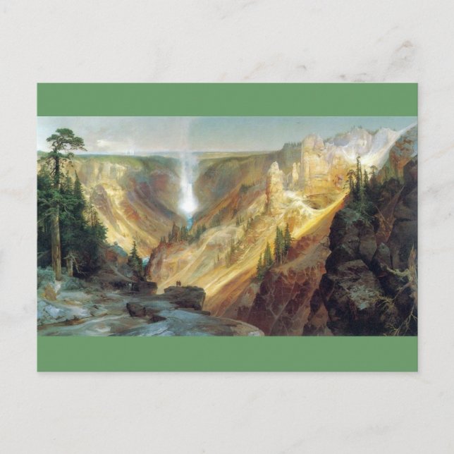 Postal Thomas Moran - Gran Cañón de Yellowstone (Anverso)